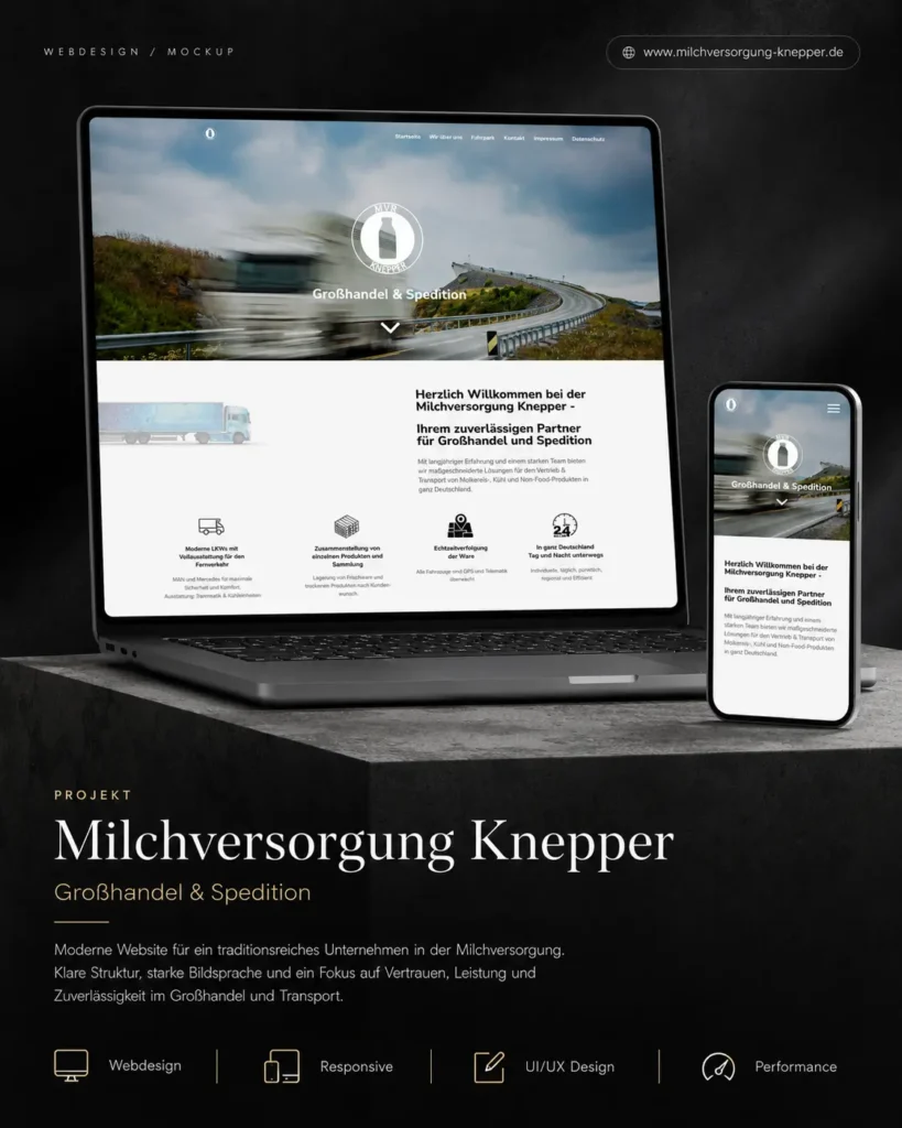 Vianga. Kreativagentur Münster - Webseiten aus Münster - Milchversorgung Knepper